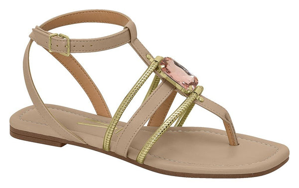 ️Rasteirinha Beige Golden Vizzano